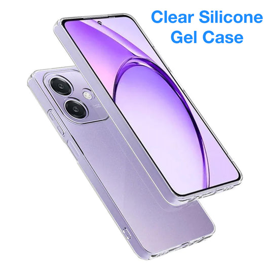 MEZON OPPO A60 5G Ultra Slim Crystal Clear Premium TPU Gel Back Case – Shock Absorption, Wireless Charging Compatible