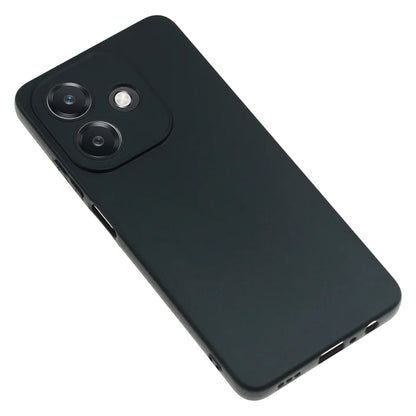 MEZON OPPO A60 5G Ultra Slim Black Premium TPU Gel Back Case – Shock Absorption, Wireless Charging Compatible