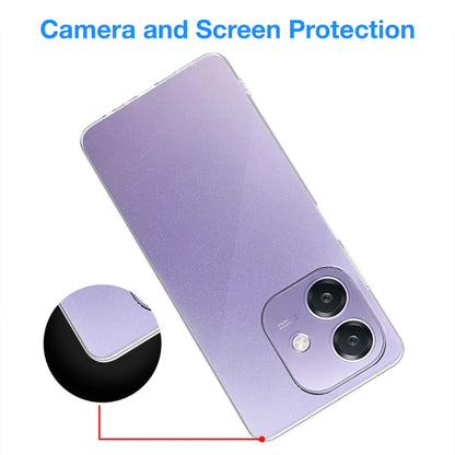MEZON OPPO A60 5G Ultra Slim Crystal Clear Premium TPU Gel Back Case – Shock Absorption, Wireless Charging Compatible
