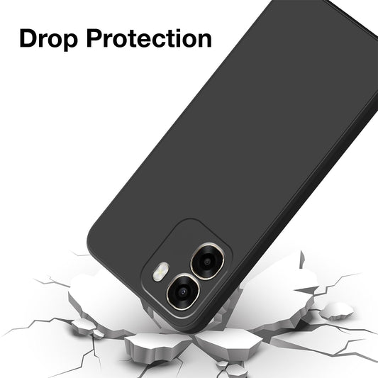 MEZON OPPO A6 5G Ultra Slim Black Premium TPU Gel Back Case – Shock Absorption (OPPO A6 5G, Gel Black)