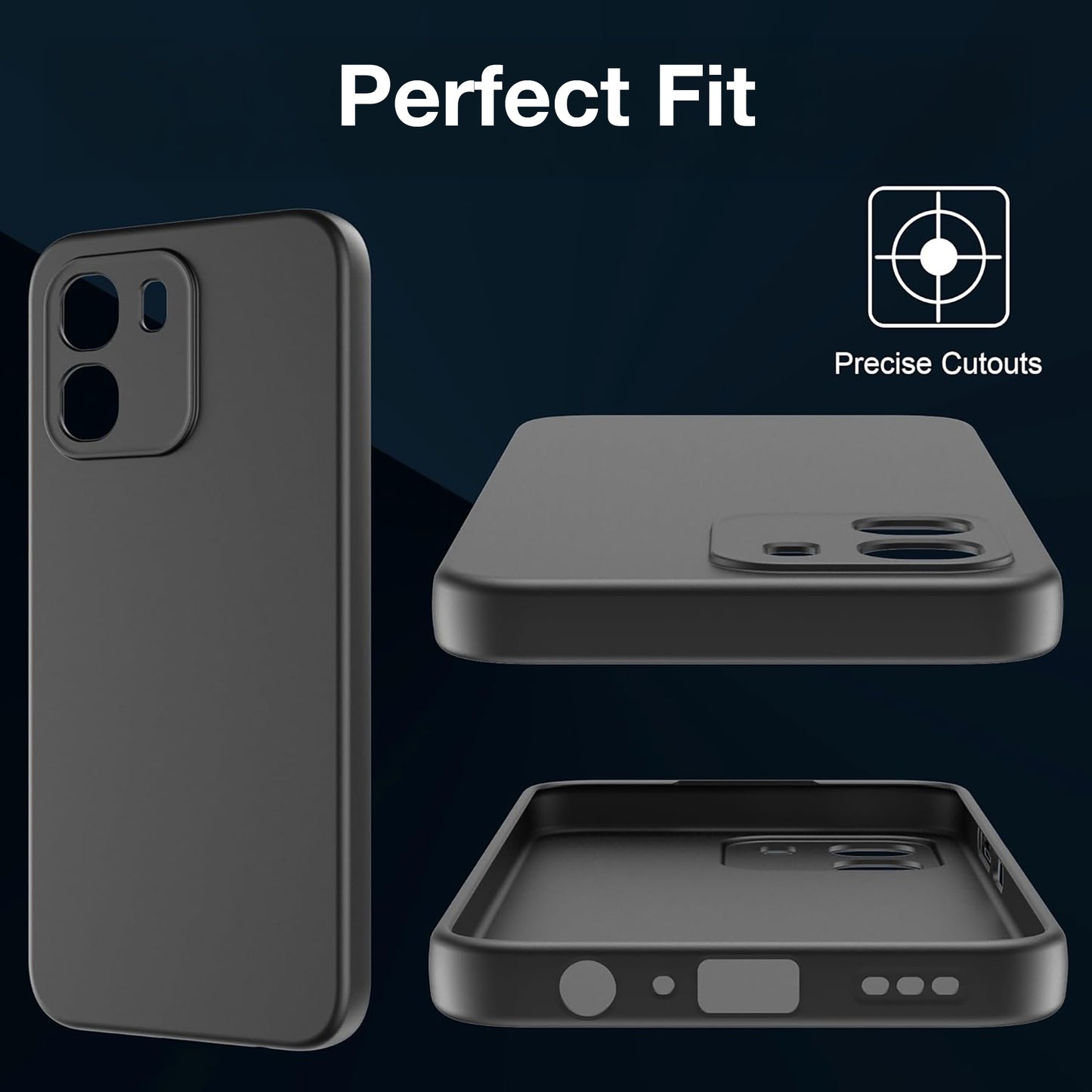 MEZON OPPO A6 5G Ultra Slim Black Premium TPU Gel Back Case – Shock Absorption (OPPO A6 5G, Gel Black)