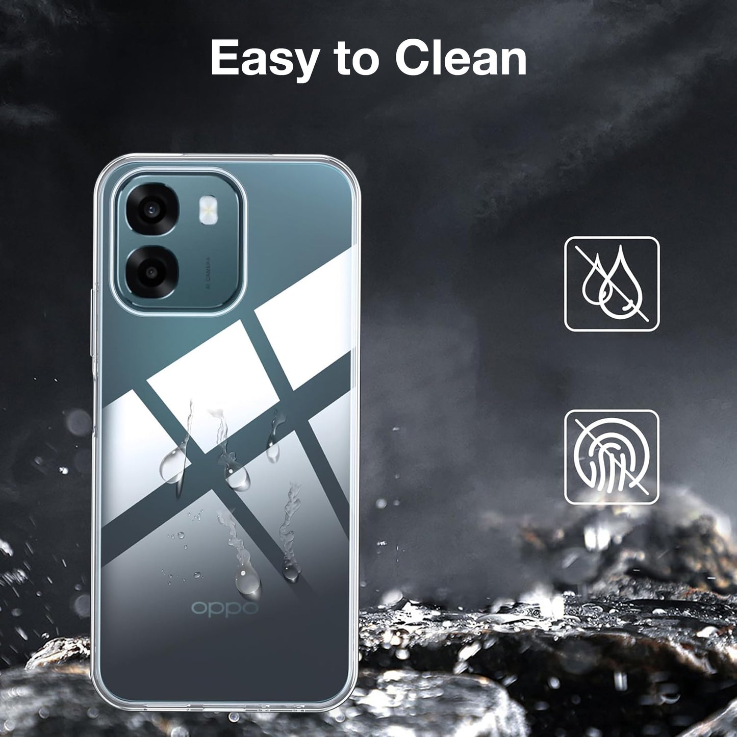 MEZON OPPO A6 5G Ultra Slim Crystal Clear Premium TPU Gel Back Case – Shock Absorption, Wireless Charging Compatible