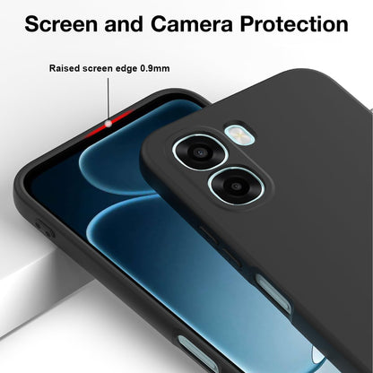 MEZON OPPO A6x 5G Ultra Slim Black Premium TPU Gel Back Case – Shock Absorption (OPPO A6x 5G, Gel Black)