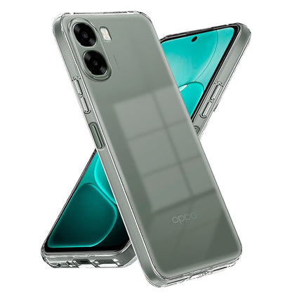 MEZON OPPO A6x 5G Ultra Slim Crystal Clear Premium TPU Gel Back Case – Shock Absorption, Wireless Charging Compatible