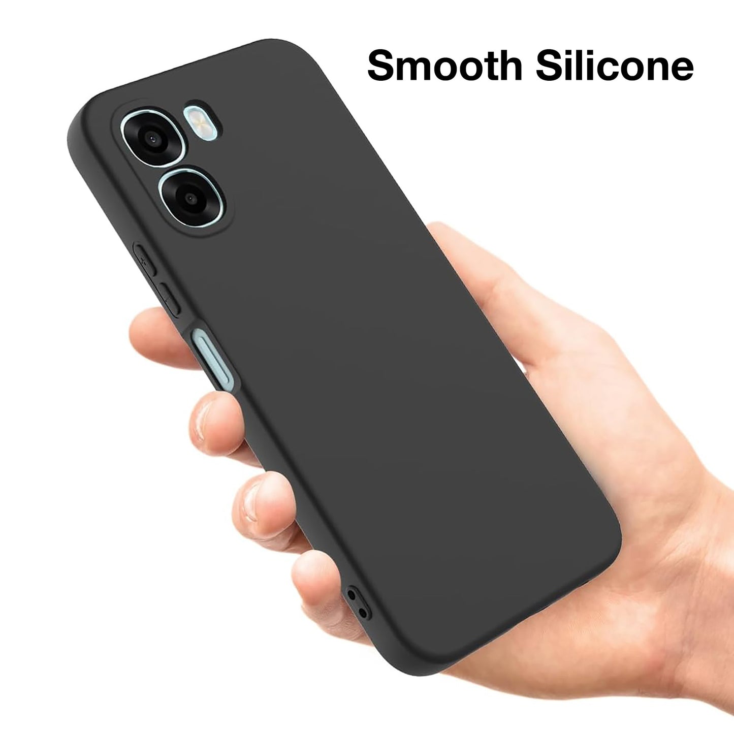 MEZON OPPO A6x 5G Ultra Slim Black Premium TPU Gel Back Case – Shock Absorption (OPPO A6x 5G, Gel Black)