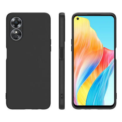 MEZON OPPO A78 4G Slim Black Premium TPU Gel Back Case – Shock Absorption (OPPO A78 4G, Gel Black)