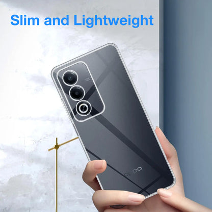 MEZON OPPO A80 5G Ultra Slim Crystal Clear Premium TPU Gel Back Case – Shock Absorption, Wireless Charging Compatible
