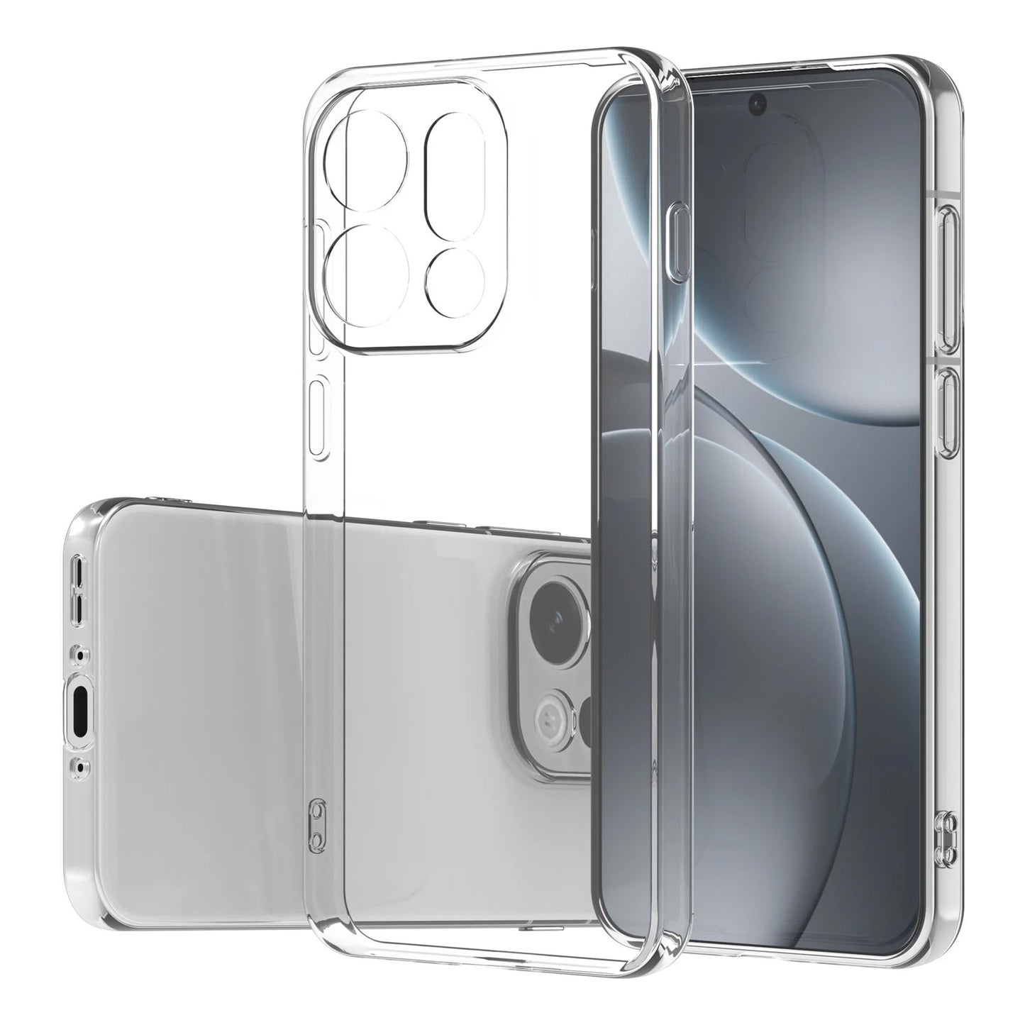 MEZON OPPO Find X9 5G Ultra Slim Crystal Clear Premium TPU Gel Back Case – Shock Absorption, Wireless Charging Compatible