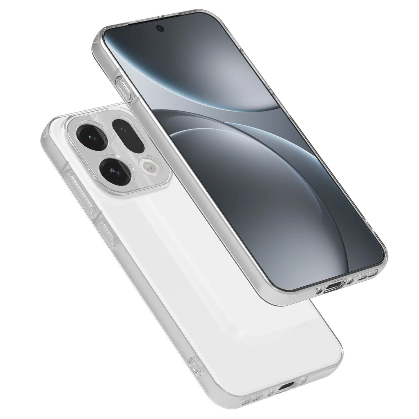 MEZON OPPO Find X9 5G Ultra Slim Crystal Clear Premium TPU Gel Back Case – Shock Absorption, Wireless Charging Compatible