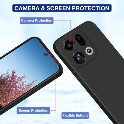 MEZON OPPO Find X9 5G Ultra Slim Black Premium TPU Gel Back Case – Shock Absorption (OPPO Find X9 5G, Gel Black)