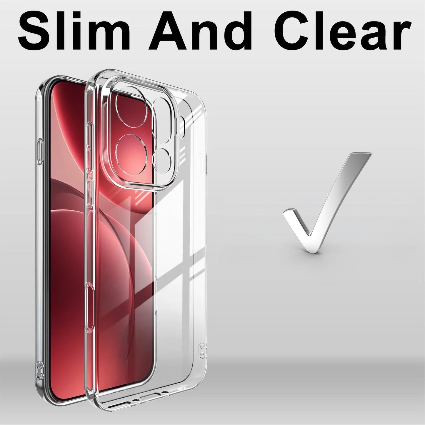 MEZON OPPO Find X9 Pro 5G Ultra Slim Crystal Clear Premium TPU Gel Back Case – Shock Absorption, Wireless Charging Compatible