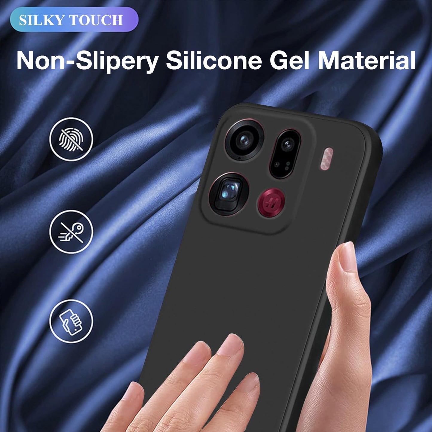 MEZON OPPO Find X9 Pro 5G Ultra Slim Black Premium TPU Gel Back Case – Shock Absorption (OPPO Find X9 Pro 5G, Gel Black)