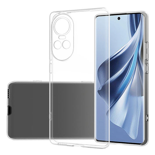 MEZON OPPO Reno10 5G Ultra Slim Crystal Clear Premium TPU Gel Back Case – Shock Absorption, Wireless Charging Compatible