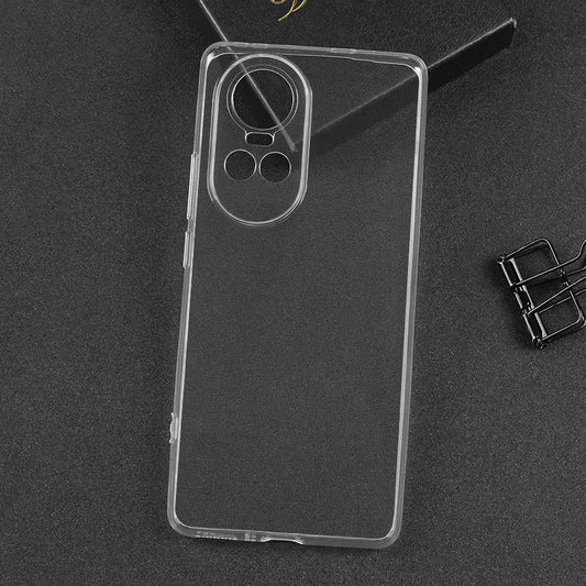 MEZON OPPO Reno10 5G Ultra Slim Crystal Clear Premium TPU Gel Back Case – Shock Absorption, Wireless Charging Compatible