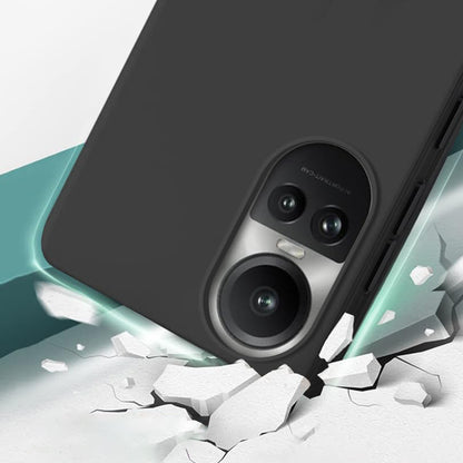 MEZON OPPO Reno10 5G Ultra Slim Black Premium TPU Gel Back Case – Shock Absorption (OPPO Reno10 5G, Gel Black)