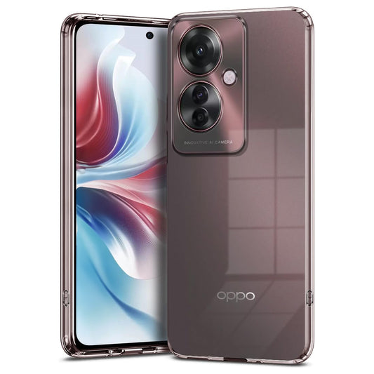 MEZON OPPO Reno11 F 5G Ultra Slim Crystal Clear Premium TPU Gel Back Case – Shock Absorption, Wireless Charging Compatible