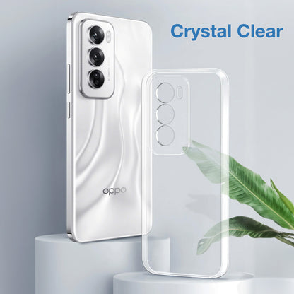 MEZON OPPO Reno12 5G Ultra Slim Crystal Clear Premium TPU Gel Back Case – Shock Absorption, Wireless Charging Compatible