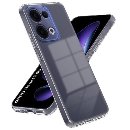 MEZON OPPO Reno13 5G Ultra Slim Crystal Clear Premium TPU Gel Back Case – Shock Absorption, Wireless Charging Compatible