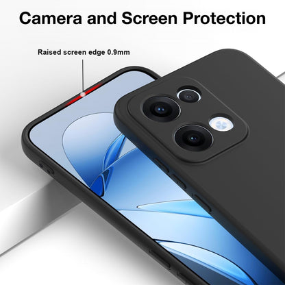 MEZON OPPO Reno13 5G Ultra Slim Black Premium TPU Gel Back Case – Shock Absorption (OPPO Reno13 5G, Gel Black)