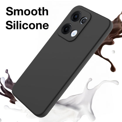 MEZON OPPO Reno13 5G Ultra Slim Black Premium TPU Gel Back Case – Shock Absorption (OPPO Reno13 5G, Gel Black)