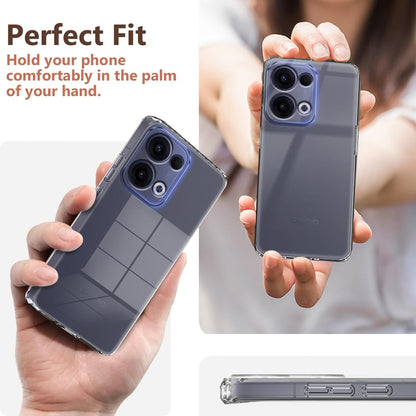 MEZON OPPO Reno13 5G Ultra Slim Crystal Clear Premium TPU Gel Back Case – Shock Absorption, Wireless Charging Compatible