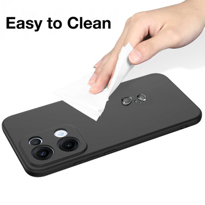 MEZON OPPO Reno13 5G Ultra Slim Black Premium TPU Gel Back Case – Shock Absorption (OPPO Reno13 5G, Gel Black)