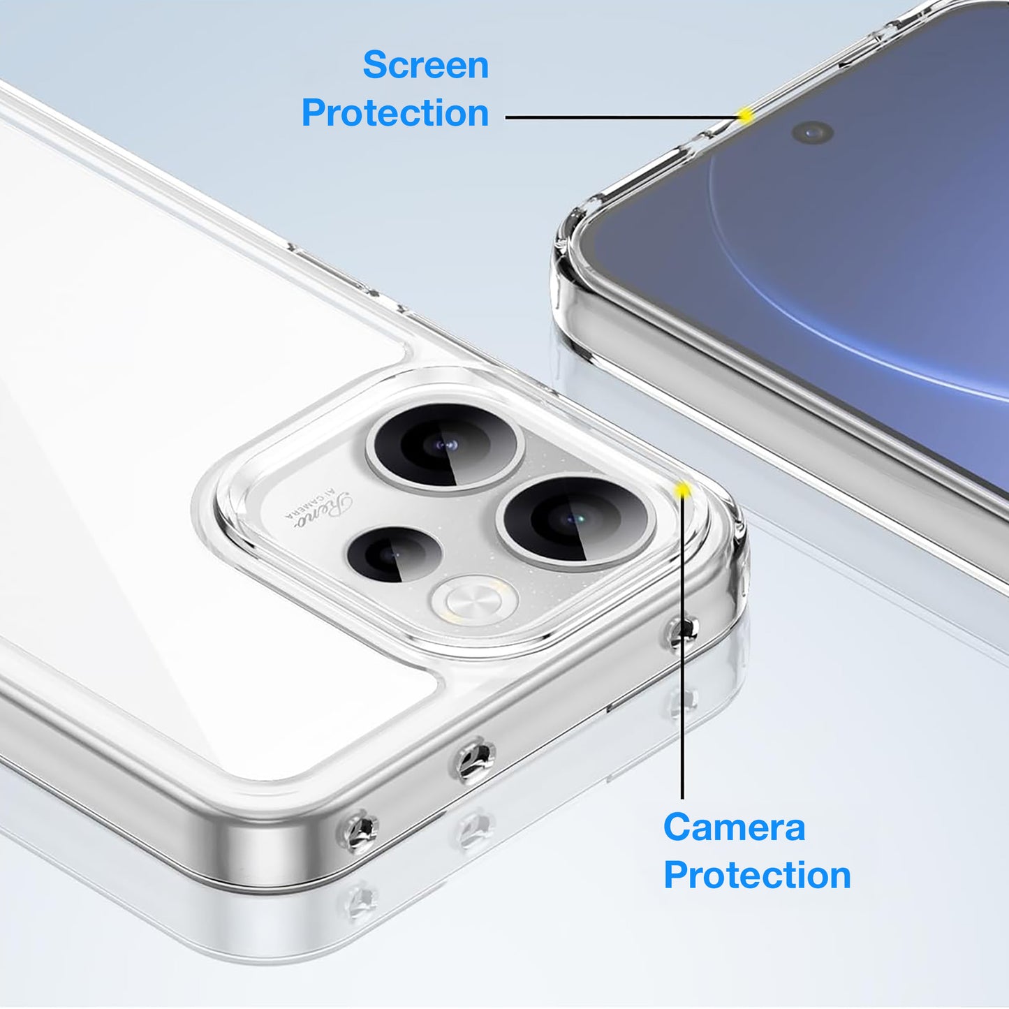 MEZON OPPO Reno15 F 5G Ultra Slim Crystal Clear Premium TPU Gel Back Case – Shock Absorption, Wireless Charging Compatible