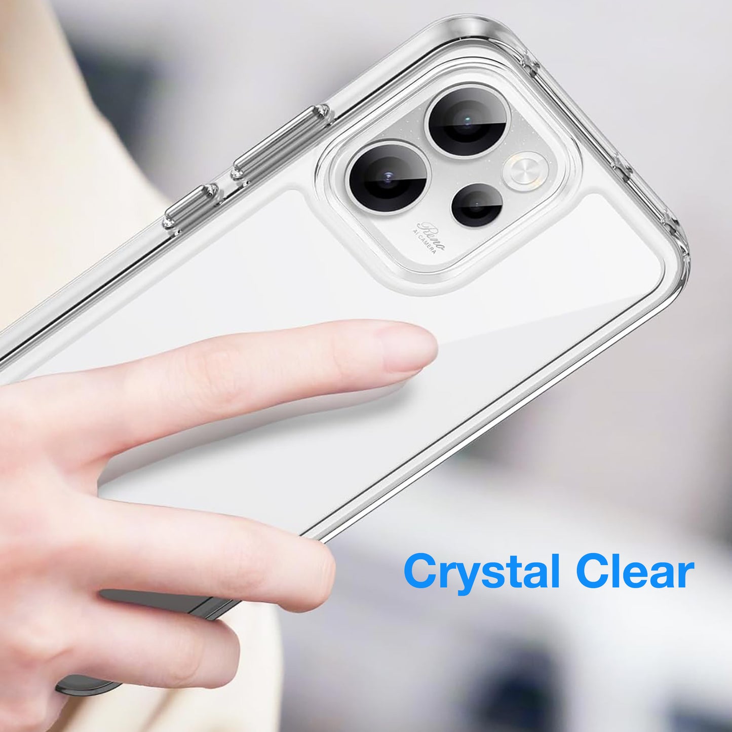 MEZON OPPO Reno15 F 5G Ultra Slim Crystal Clear Premium TPU Gel Back Case – Shock Absorption, Wireless Charging Compatible