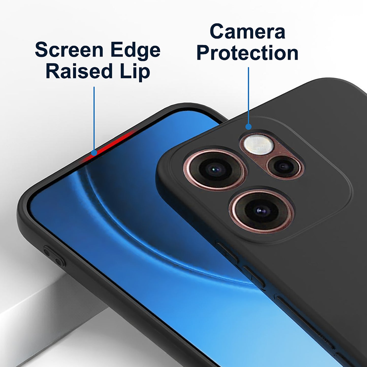 MEZON OPPO Reno15 Pro 5G Ultra Slim Black Premium TPU Gel Back Case – Shock Absorption (OPPO Reno15 Pro 5G, Gel Black)