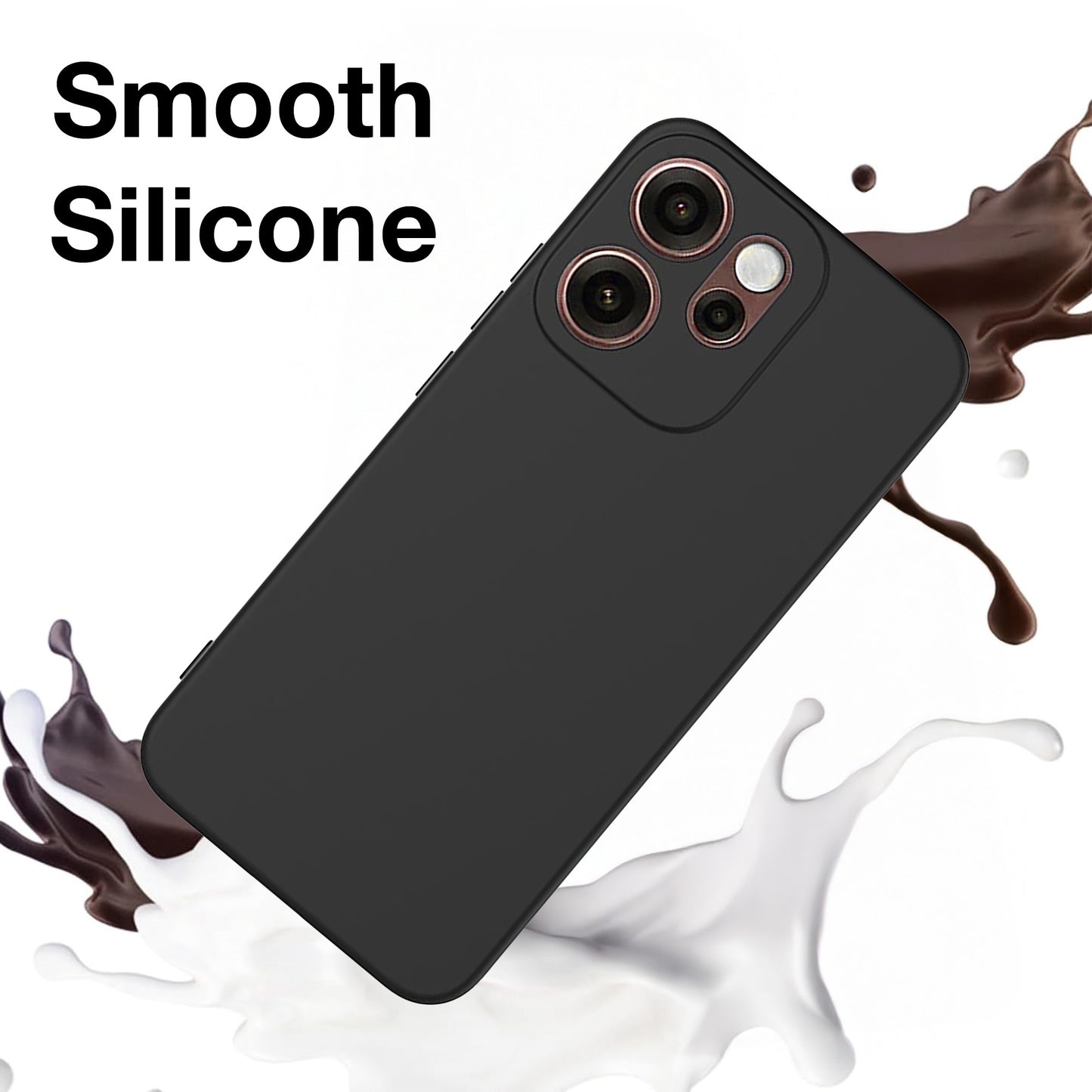 MEZON OPPO Reno15 Pro 5G Ultra Slim Black Premium TPU Gel Back Case – Shock Absorption (OPPO Reno15 Pro 5G, Gel Black)