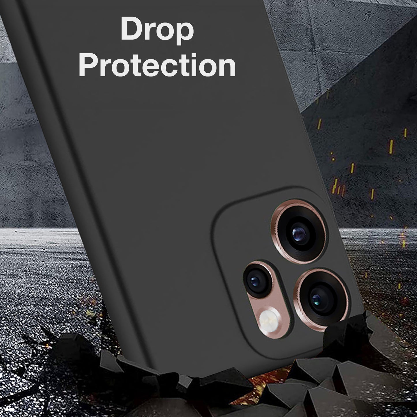 MEZON OPPO Reno15 Pro 5G Ultra Slim Black Premium TPU Gel Back Case – Shock Absorption (OPPO Reno15 Pro 5G, Gel Black)
