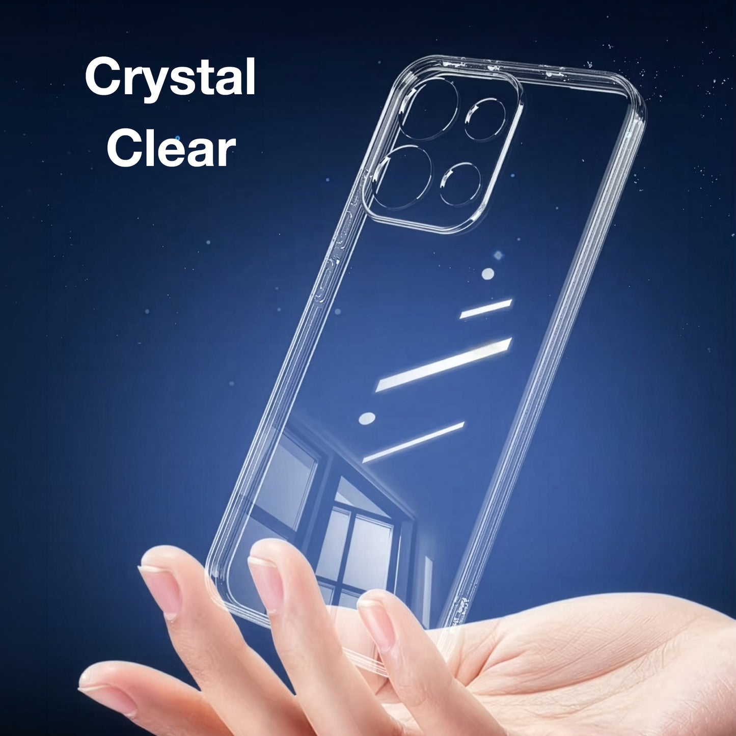 MEZON OPPO Reno16 F 5G Ultra Slim Crystal Clear Premium TPU Gel Back Case – Shock Absorption, Wireless Charging Compatible