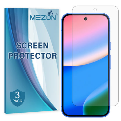 [3 Pack] MEZON Google Pixel 10 Premium Hydrogel Clear Edge-to-Edge Full Coverage Screen Protector Fingerprint Sensor Film