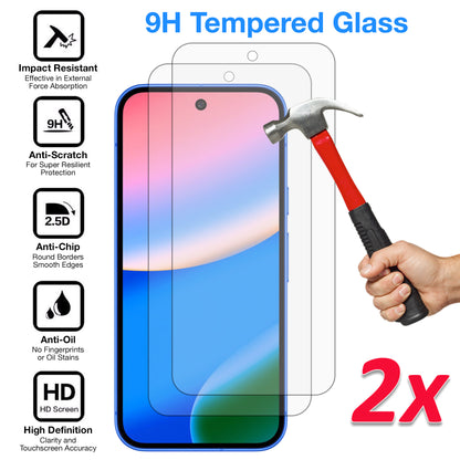 [2 Pack] MEZON Google Pixel 10 Tempered Glass Crystal Clear Premium 9H HD Case Friendly Screen Protectors (Pixel 10, 9H)