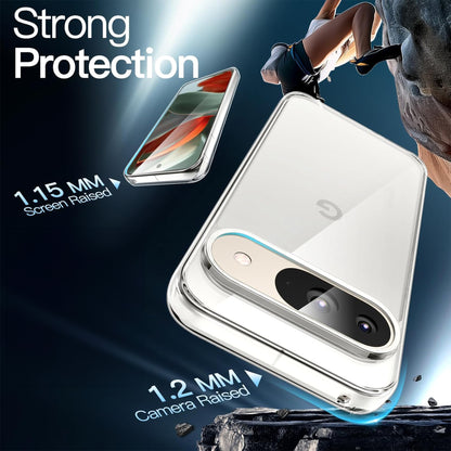 MEZON Google Pixel 10 Slim Premium Crystal Clear TPU Gel Back Case – Wireless Charging Compatible