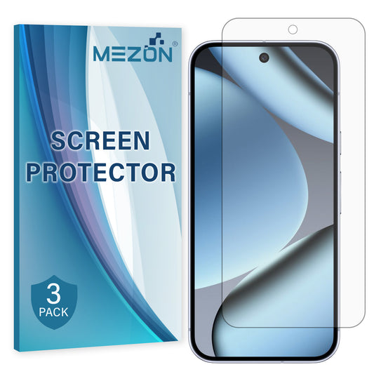 [3 Pack] MEZON Google Pixel 10 Pro Clear Screen Protector Case Friendly Film (Pixel 10 Pro, Clear)