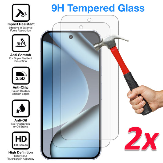 [2 Pack] MEZON Google Pixel 10 Pro Tempered Glass Crystal Clear Premium 9H HD Case Friendly Screen Protectors (Pixel 10 Pro, 9H)