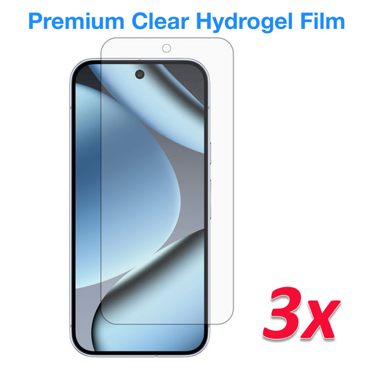 [3 Pack] MEZON Google Pixel 10 Pro Premium Hydrogel Clear Edge-to-Edge Full Coverage Screen Protector Fingerprint Sensor Film