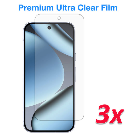[3 Pack] MEZON Google Pixel 10 Pro Clear Screen Protector Case Friendly Film (Pixel 10 Pro, Clear)