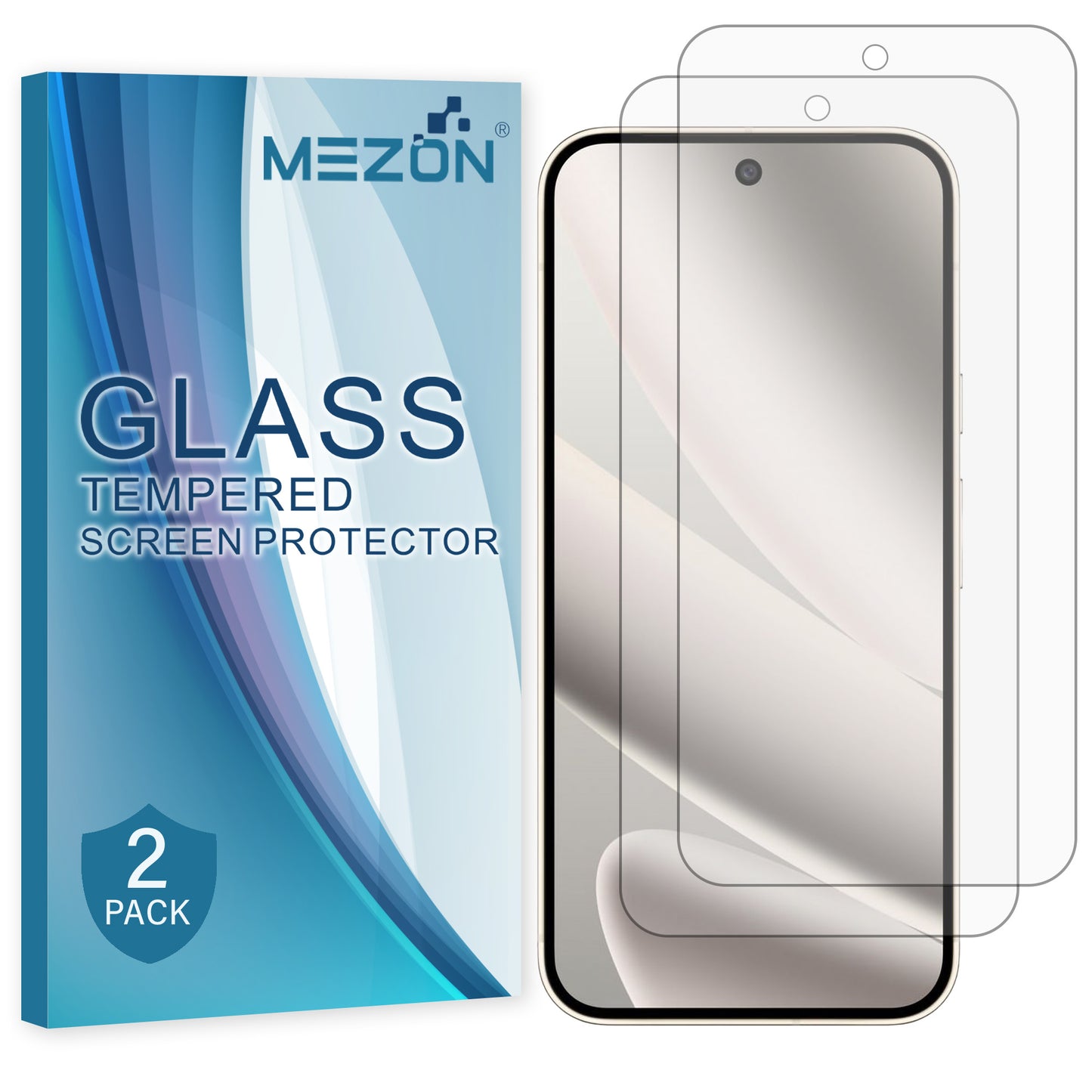 [2 Pack] MEZON Google Pixel 10 Pro XL Tempered Glass Crystal Clear Premium 9H HD Case Friendly Screen Protectors (Pixel 10 Pro XL, 9H)