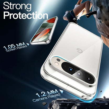 MEZON Google Pixel 10 Pro XL Slim Premium Crystal Clear TPU Gel Back Case – Wireless Charging Compatible