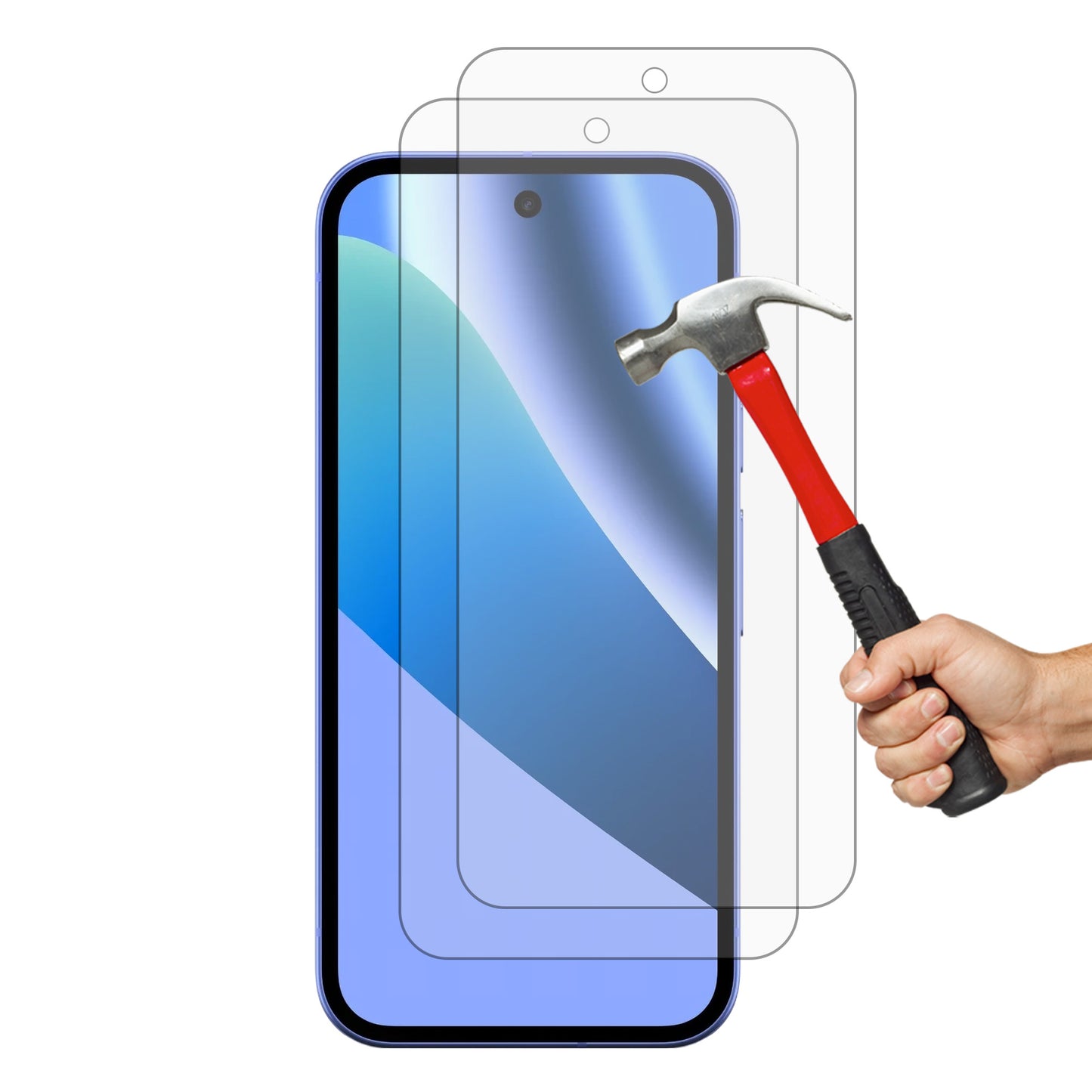 [2 Pack] MEZON Google Pixel 10a Tempered Glass Crystal Clear Premium 9H HD Case Friendly Screen Protectors (Pixel 10a, 9H)