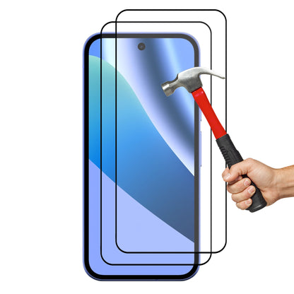 [2 Pack] MEZON Google Pixel 10a Tempered Glass Full Coverage Crystal Clear Premium 3D Edge 9H HD Screen Protectors