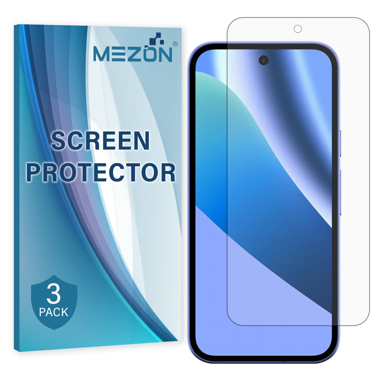 [3 Pack] MEZON Google Pixel 10a Premium Anti-Glare Matte Hydrogel Edge-to-Edge Full Coverage Screen Protector