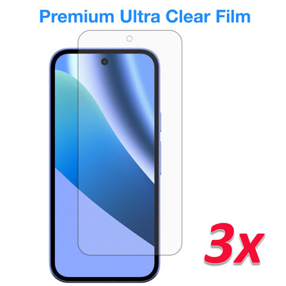 [3 Pack] MEZON Google Pixel 10a Clear Screen Protector Case Friendly Film (Pixel 10a, Clear)