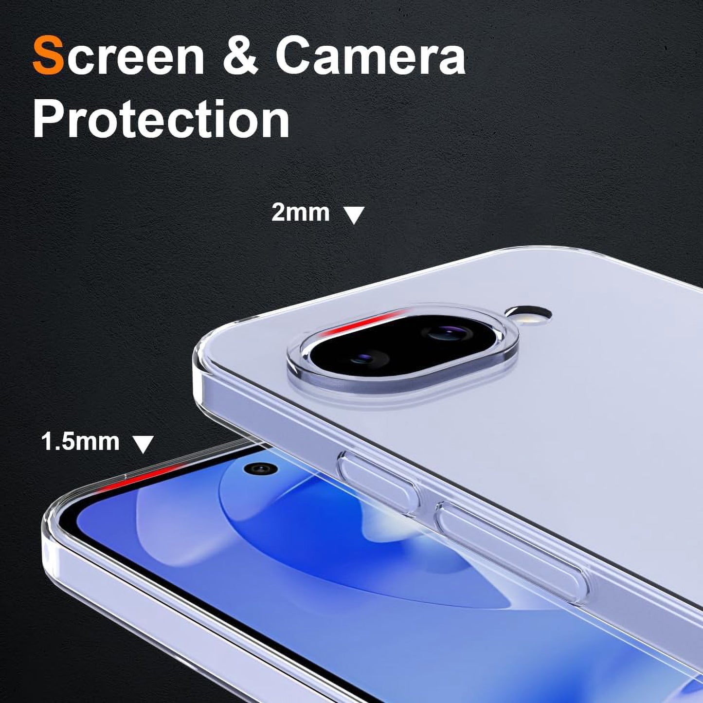 MEZON Google Pixel 10a Slim Premium Crystal Clear TPU Gel Back Case – Wireless Charging Compatible