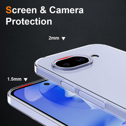 MEZON Google Pixel 10a Slim Premium Crystal Clear TPU Gel Back Case – Wireless Charging Compatible