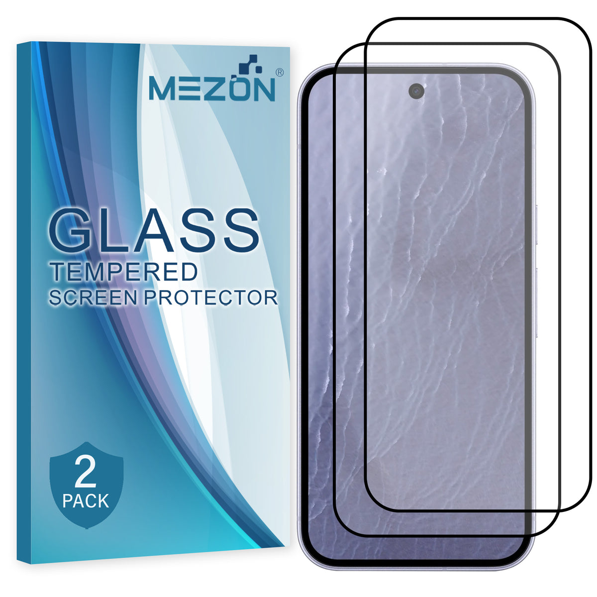 [2 Pack] MEZON Google Pixel 11 Tempered Glass Full Coverage Crystal Clear Premium 3D Edge 9H HD Screen Protectors