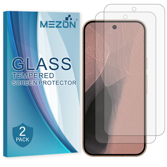 [2 Pack] MEZON Google Pixel 11 Pro Tempered Glass Crystal Clear Premium 9H HD Case Friendly Screen Protectors