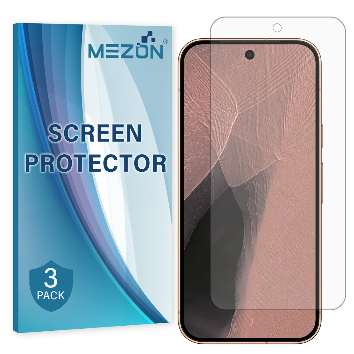 [3 Pack] MEZON Google Pixel 11 Clear Screen Protector Case Friendly Film (Pixel 11, Clear)